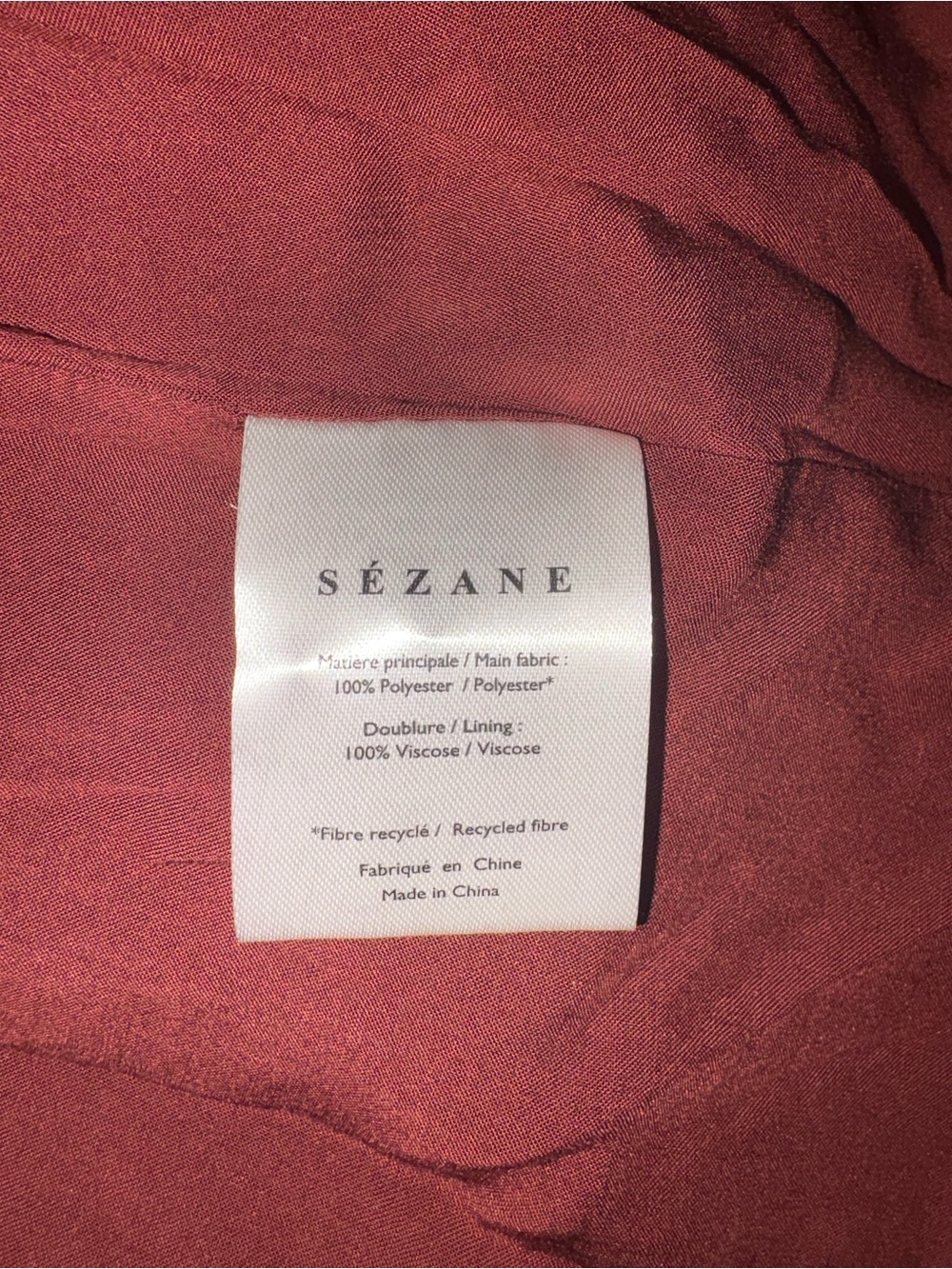 Sezane Muse Dress in Moka Polka Dot, High-Neck Rust Pleated Midi Dress FR36/US4 - Picture 5 of 5